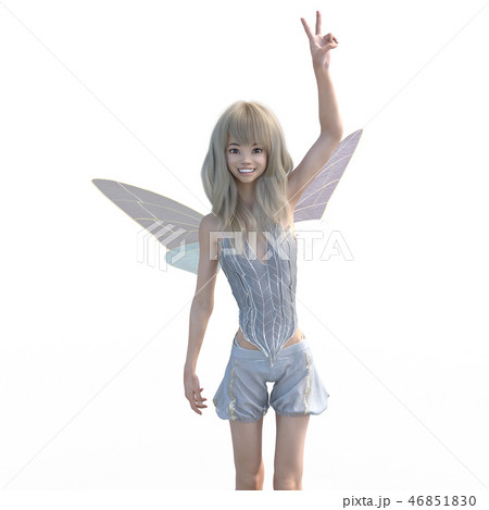 リアルな天使　perming3DCG　イラスト素材 46851830