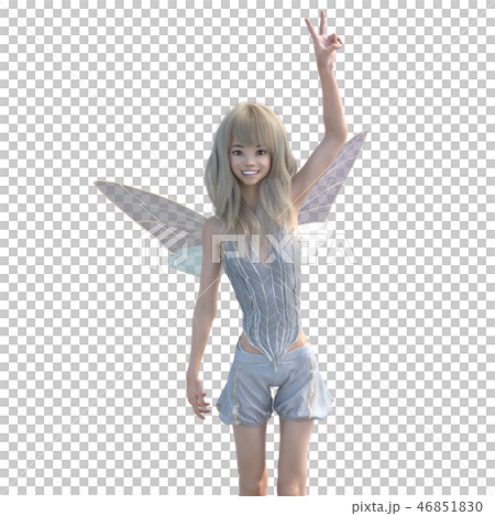 リアルな天使　perming3DCG　イラスト素材 46851830