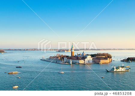 Aerial view of Venice at dawn, Italy Aerial view of Venice at dawn, Italy 46853208