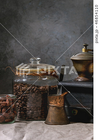Coffee beans in jar 46854110