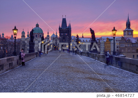 Charles bridge in Prague, Czech republic 46854727