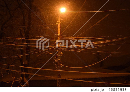 Snow-covered landscape. Severe winter snow Snow-covered landscape. Severe winter snow 46855953