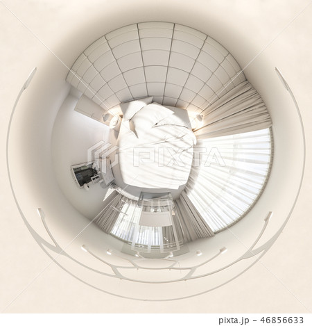 3d render 360 seamless panorama of bedroom  46856633