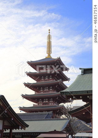 秋の浅草浅草寺　 46857554