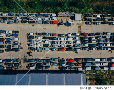 Aerial view of the big car dump 46857877