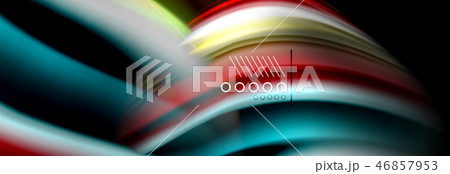 Color flow poster. Wave Liquid shape color background. Art design for your design 46857953