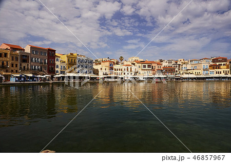 The seafront of old town of Chania. The seafront of old town of Chania. 46857967