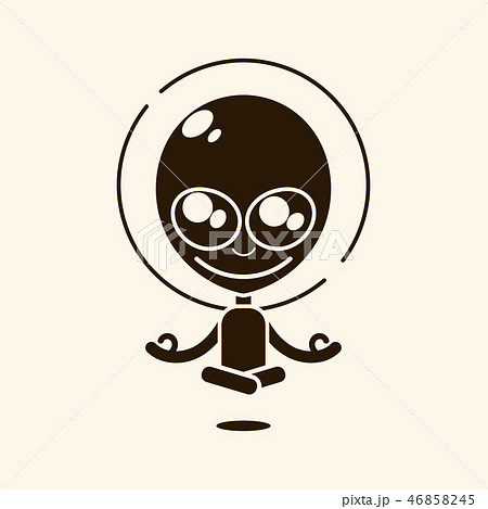 Meditation in Lotus yoga pose vector illustration Meditation in Lotus yoga pose vector illustration 46858245