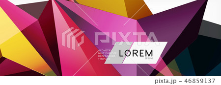 3d card on light backdrop. Abstract triangle pattern. Futuristic geometric background. 46859137