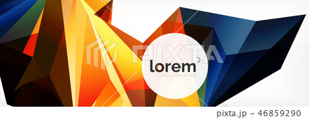 Vector colorful geometric triangle background, crystal banner design Vector colorful geometric triangle background, crystal banner design 46859290