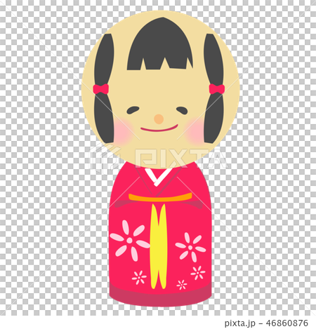 Kokeshi Red Girl Traditional Town Art Souvenir Kokeshi Red Girl Traditional Town Art Souvenir 46860876