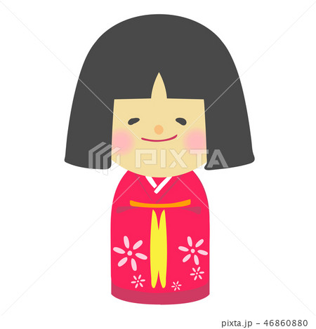 こけし　赤　女の子　伝統郷芸　土産物 46860880