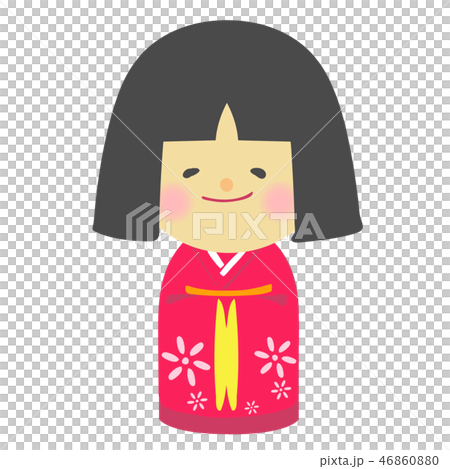 こけし　赤　女の子　伝統郷芸　土産物 46860880
