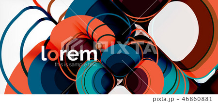 Round triangles geometric shapes composition 46860881