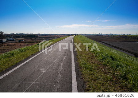 入間大橋 開閉橋 下流 サイクリングロード 入間大橋 開閉橋 下流 サイクリングロード 46861626