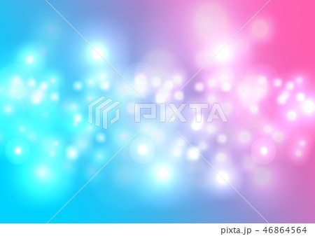 キラキラの光 中央横に並ぶ光 青とピンクの横グラデーションのイラスト素材