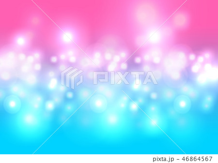 キラキラの光 中央横に並ぶ光 青とピンクの縦グラデーションのイラスト素材