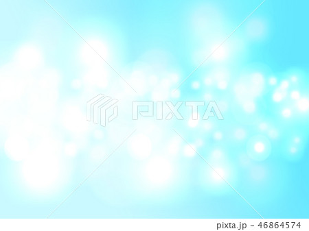 キラキラの光 中央横に並ぶ光 淡い青 キラキラの光 中央横に並ぶ光 淡い青 46864574