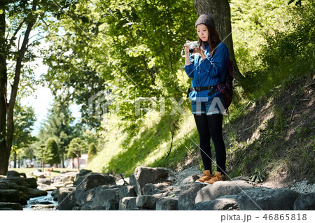 女子旅　ハイキング 46865818