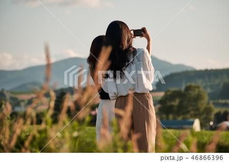 女子旅　自然風景 46866396