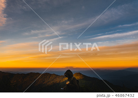 twilight sunset Evening light on the mountain  46867432