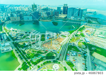 Beautiful architecture building cityscape in macau Beautiful architecture building cityscape in macau 46867803
