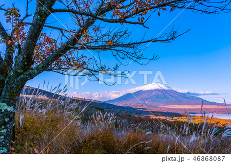 Beautiful fuji mountain in yamanakako or yamanaka lake 46868087