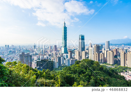 Beautiful landscape and cityscape of taipei 101 building and architecture in the city 46868832
