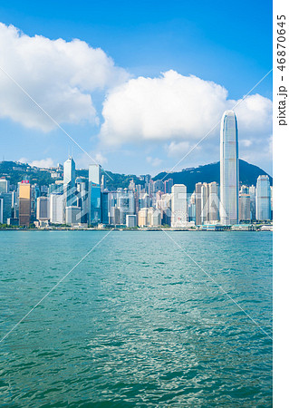 Beautiful architecture building exterior cityscape of hong kong city skyline 46870645