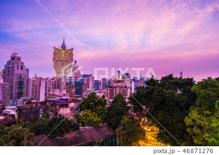 Beautiful architecture building cityscape of macau city 46871276