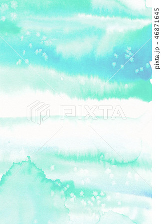水彩 手描き 美しい 寒中お見舞い はがきサイズ 文字なし 6a のイラスト素材