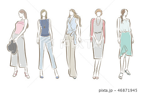 女性のファッションイラスト 46871945