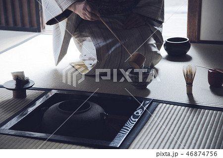 茶道　炉　手元 46874756