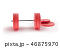 3d rendering dumbbell isolated on white, closeup, for fitness or weight related themes 46875970