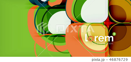 Abstract background - geometric multicolored round shapes composition. Trendy abstract layout 46876729