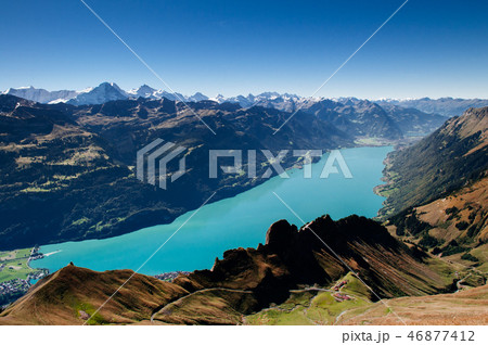 Swiss Alps lake Brienz view from Brienzer Rothorn 46877412