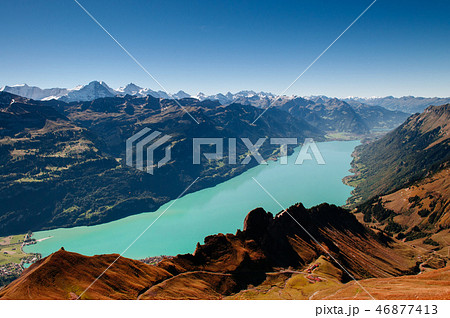 Swiss Alps lake Brienz view from Brienzer Rothorn 46877413