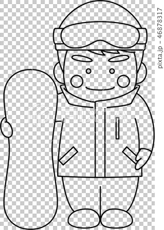 Male character snowboard 46878317