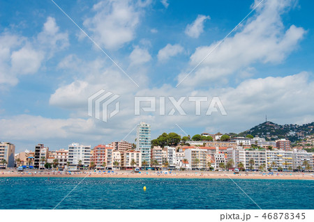 View on Lloret de Mar from seaside 46878345