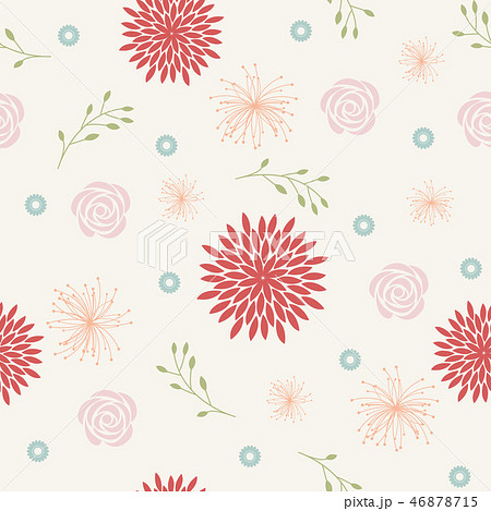 Seamless flower pattern. Women's day background 46878715