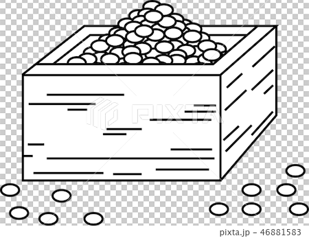 節分 豆まき 枡 福豆 2月 イラストのイラスト素材 4615