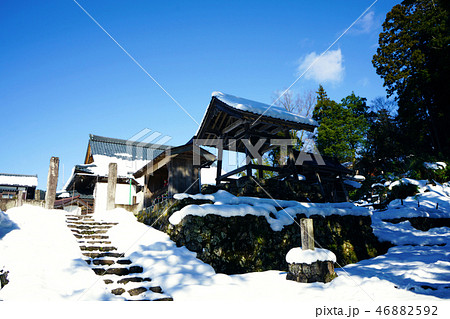 平泉寺白山神社　顕海寺　精進坂　新春雪景色 46882592