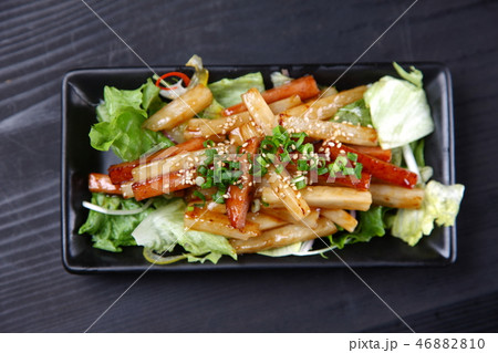 長芋とスパムの炒め物 46882810