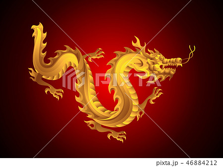 Illustration of Chinese dragon. Illustration of Chinese dragon. 46884212