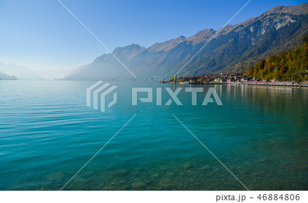 Small town on the lake side of Brienz, Switzerland 46884806