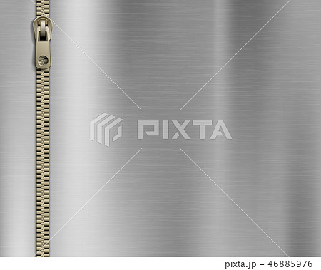Vector zipper sewing on a metal background 46885976