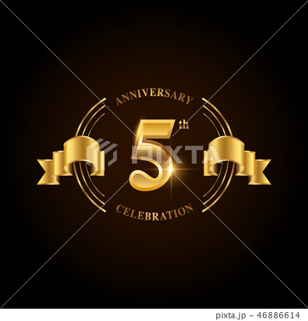 5 years anniversary celebration logotype. 46886614