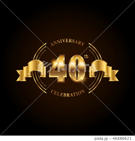 40 years anniversary celebration logotype.  46886621