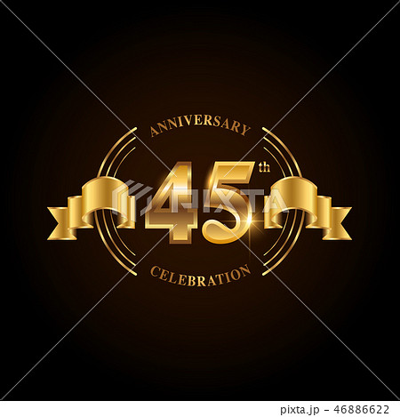 45 years anniversary celebration logotype. 46886622