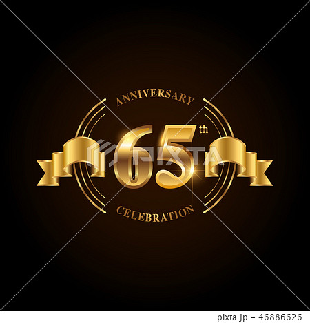 65 years anniversary celebration logotype. 46886626